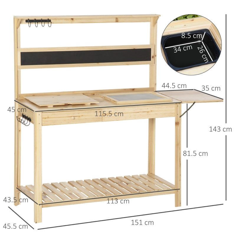 Potting Bench Table, Garden Work Workstation