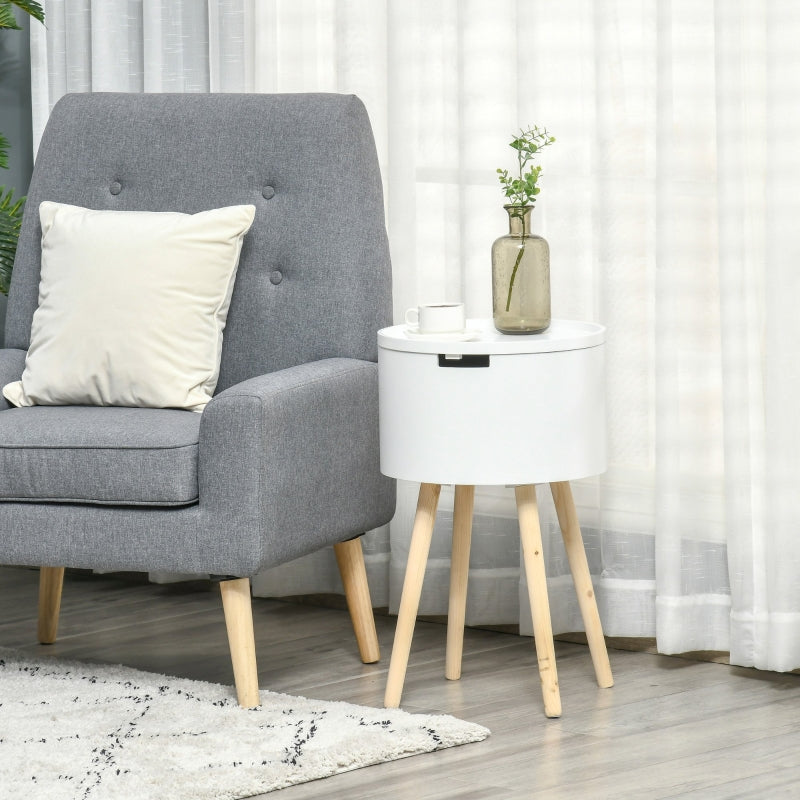 Modern Side Table With Hidden Storage Space