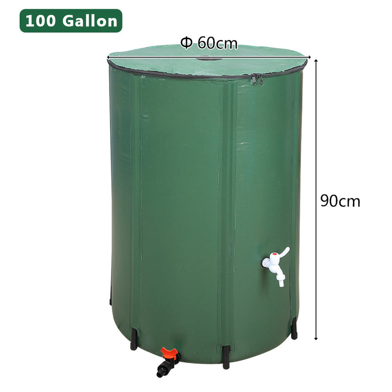 100 Gallon Folding Rain Barrel Water Collector Green 28835473