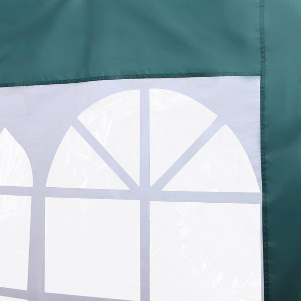 3m Gazebo Exchangeable Side Panel Wall W/ Window - Green