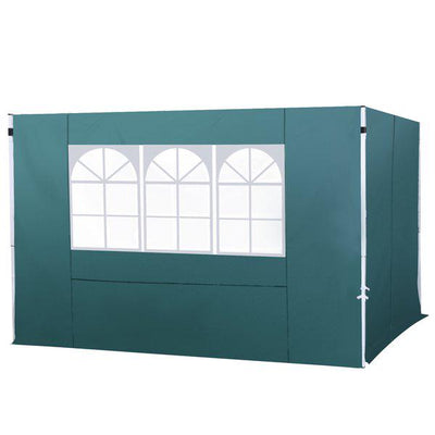 3m Gazebo Exchangeable Side Panel Wall W/ Window - Green