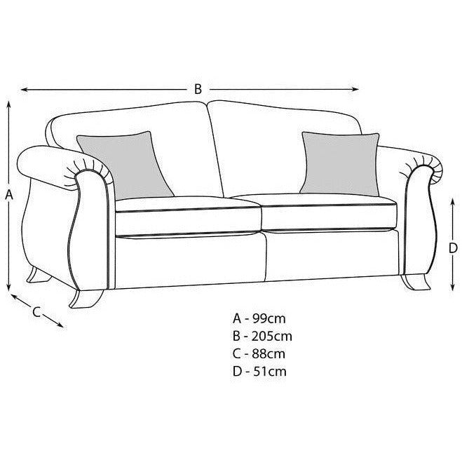 Fairhurst Soft Textured 3 Seater Sofa