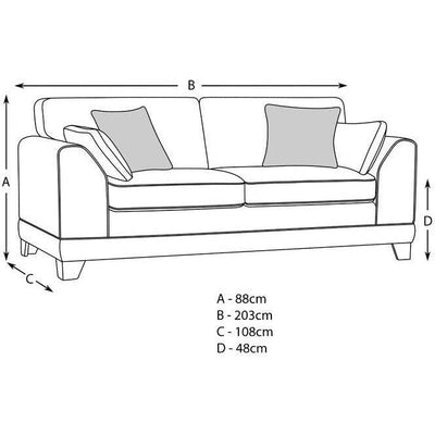 Hillard Natural Linen 2 & 3 Seater Sofa Set