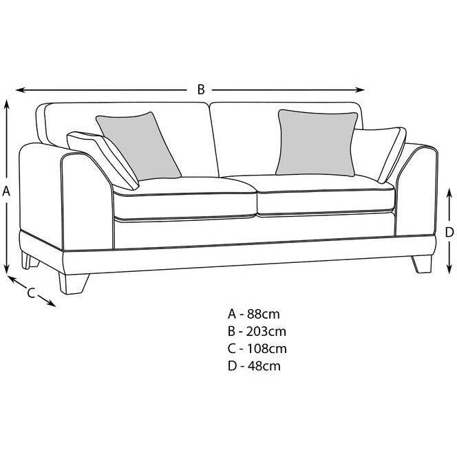 Hillard Natural Linen 2 & 3 Seater Sofa Set