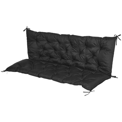 3 Seater Bench Cushion- Black