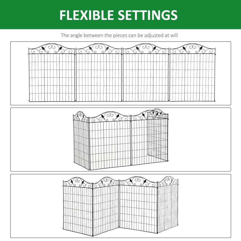 Garden Decorative Fence 4 Panels