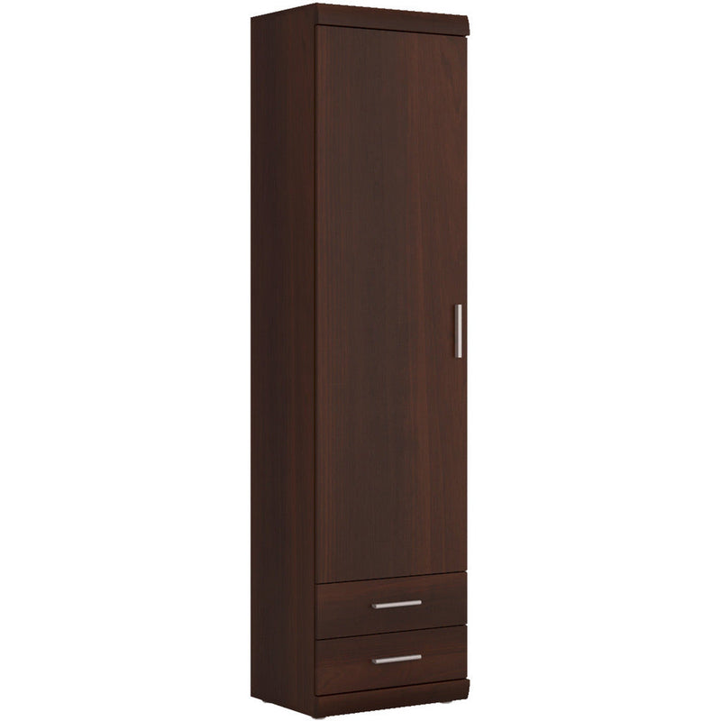 Imperial Dark Mahogany Melamine 1 Door 2 Drawer Display Cabinet