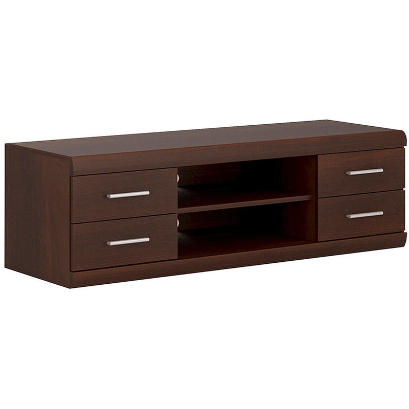 Imperial Dark Mahogany Melamine Wide 4 Drawer TV Unit