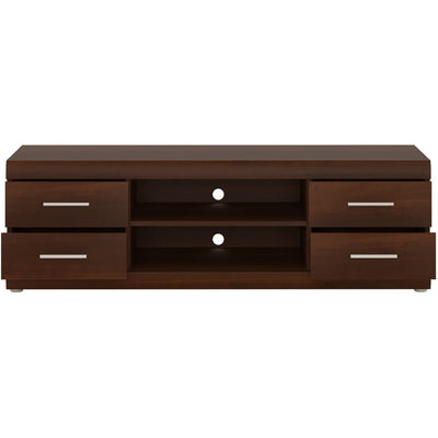 Imperial Dark Mahogany Melamine Wide 4 Drawer TV Unit