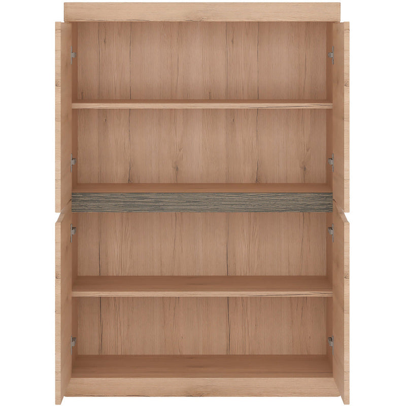 Kensington Oak 4 Door Cabinet