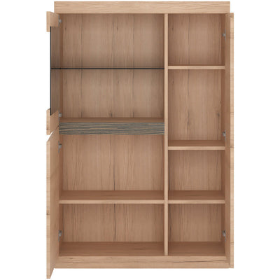 Kensington Oak 3 Door Glazed Cabinet