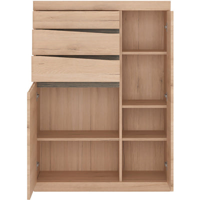 Kensington Oak 2 Door 3 Drawer Cabinet