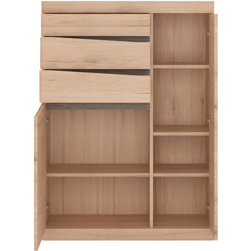 Kensington Oak 2 Door 3 Drawer Cabinet