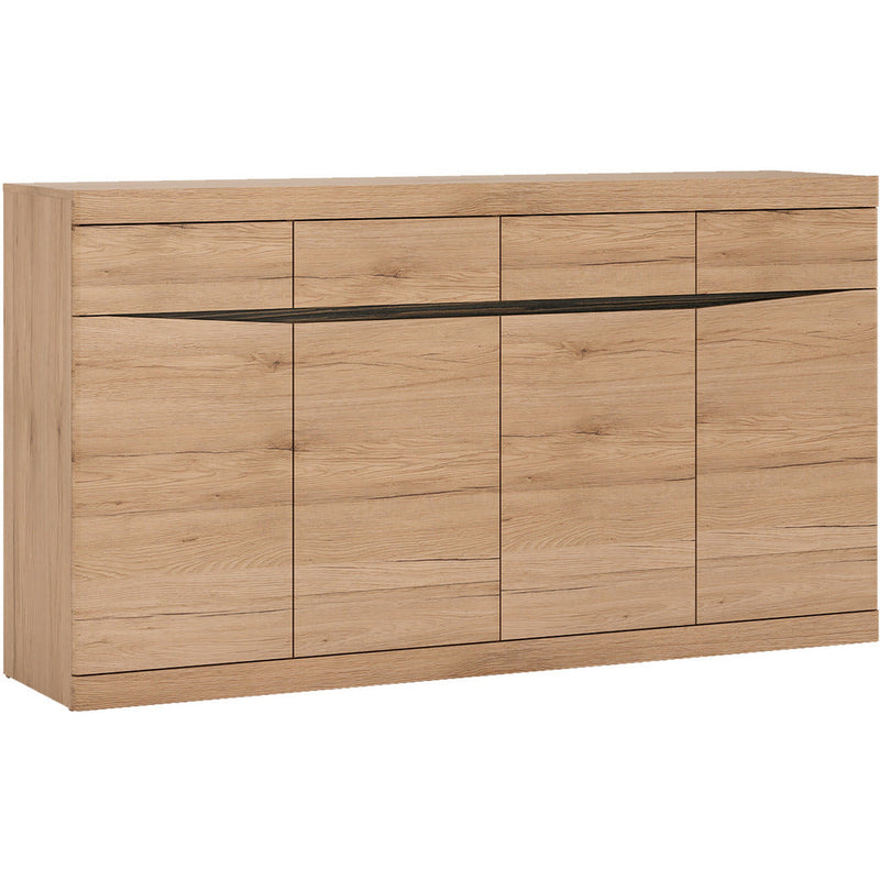 Kensington Oak Wide 4 Door 4 Drawer Sideboard