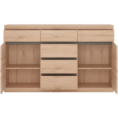 Kensington Oak 2 Door 3+3 Drawer Sideboard