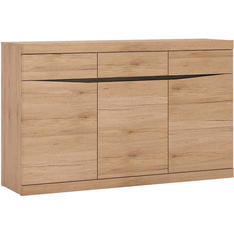 Kensington Oak 3 Door 3 Drawer Sideboard