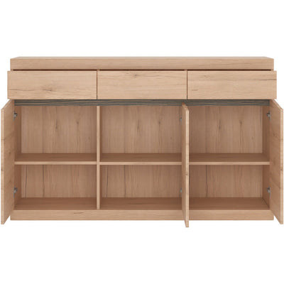 Kensington Oak 3 Door 3 Drawer Sideboard