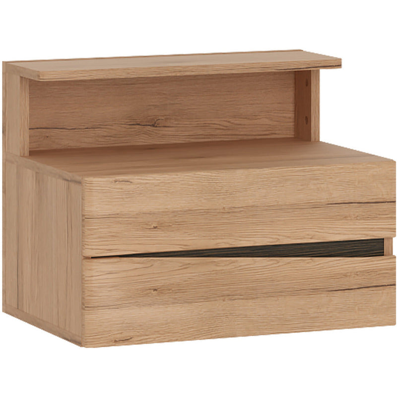 Kensington Oak 2 Drawer LH Bedside Cabinet