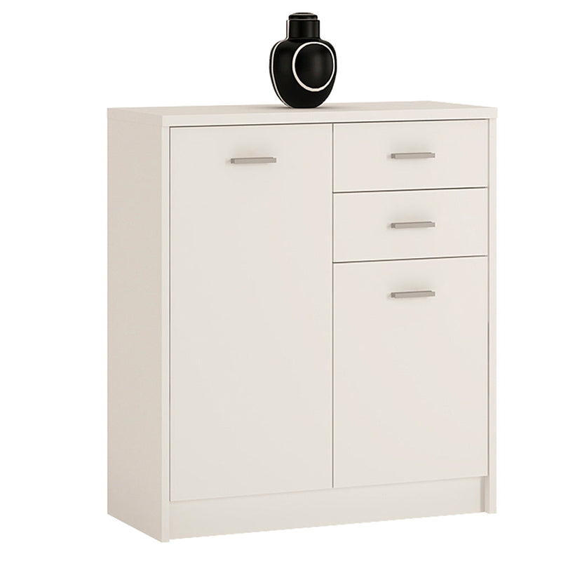 4 You 2 Door 2 drawer Cupboard in Pearl White