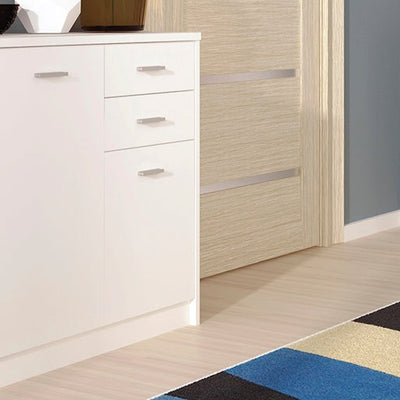 4 You 2 Door 2 drawer Cupboard in Pearl White