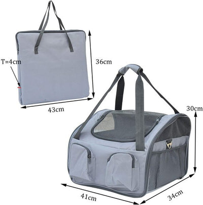 41Lx34Wx30H Cm Pets Carrier Folding Bag - Grey