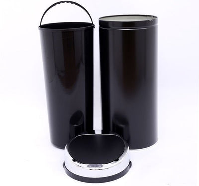 42L Stainless Steel Sensor Trash Can W/ Bucket - Black