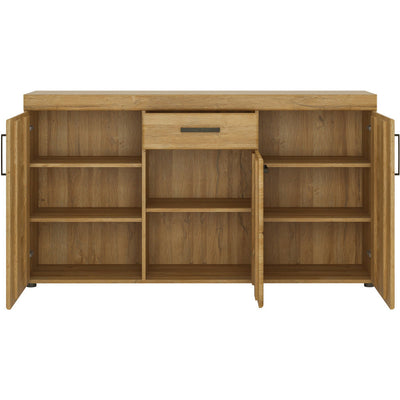 Cortina Grandson Oak 3 Door 1 Drawer Sideboard