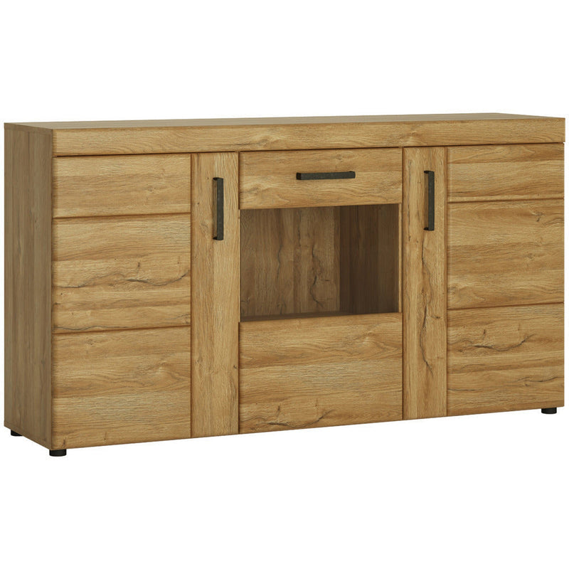 Cortina Grandson Oak 3 Door Glazed Sideboard