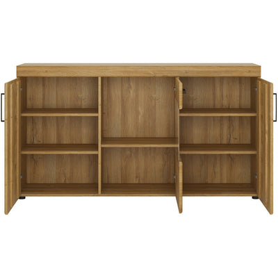 Cortina Grandson Oak 3 Door Glazed Sideboard