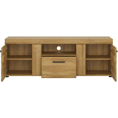 Cortina Grandson Oak 2 Door 1 Drawer Tall TV Unit