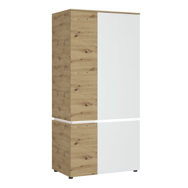 Luci 4 door wardrobe in White and Oak 4380370