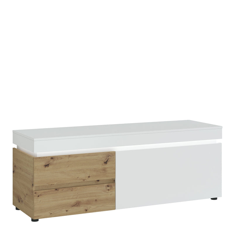 Luci 1 door 2 drawer 150 cm TV unit in White and Oak 4380970