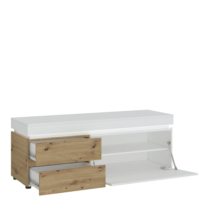 Luci 1 door 2 drawer 150 cm TV unit in White and Oak 4380970