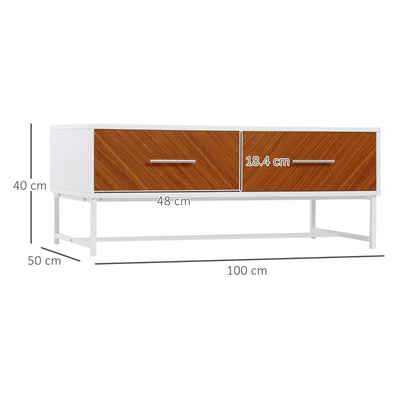 Modern Coffee Table For Living Room, Brown