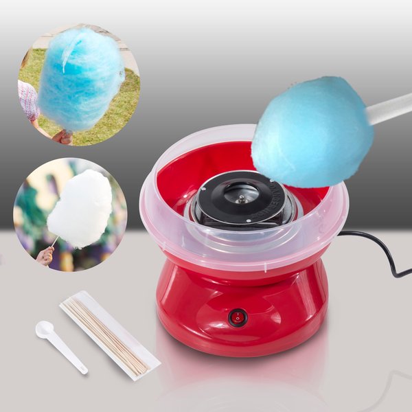 450W Stainless Steel Electric Candy Floss Machine Red