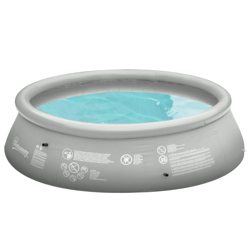 Inflatable Swimming Pool Family-Sized , Grey