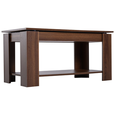 Modern Lift Up Top Coffee Table, 100W X 50D 50/63Hcm Cm - Natural Wood Grain Colour