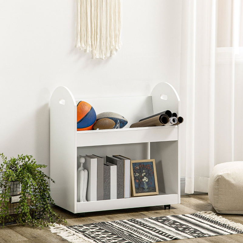 2-Tier Storage Shelves, White