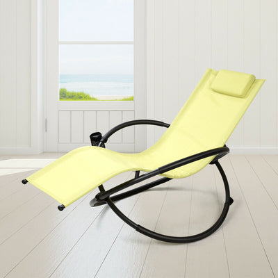 Folding Sun Lounger Rocking Chair Zero Gravity