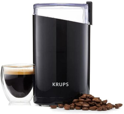 Krups Coffee mill F203438 Electric, Coffee, Nuts and spice grinder, One touch button, Black [Energy Class A]