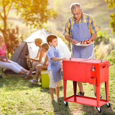 76 litre Outdoor Ice Chest Cooler Trolley