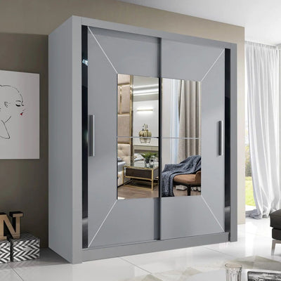 Massapequa Sliding Wardrobe - Grey