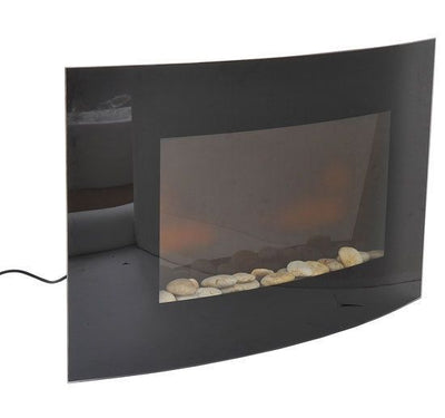 Large LED Curved Glass Electric Fire Place