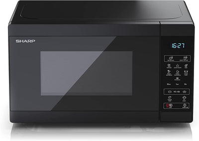 SHARP YC-MS51U-B 900 W Digital Solo Microwave Oven with 25 Litre Capacity, 11 Power Levels and 8 Cooking Programmes – Black