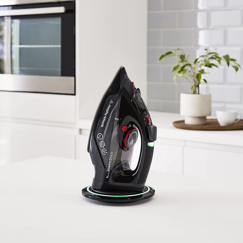 Morphy Richards 303251 Cordless Steam Iron easyCHARGE 360 Cord-Free, 2400 W, Black