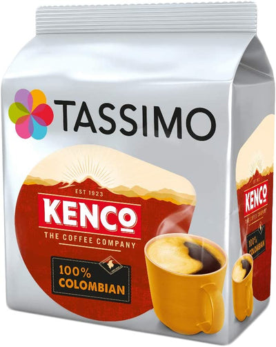 Tassimo Coffee Kenco Bundle - Kenco Americano Smooth/Americano Grande/Pure Colombian pods - Pack of 5 (80 Servings)