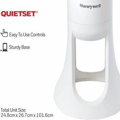 Honeywell QuietSet Whole Room Oscillating Tower Fan (5 Speed Settings, Oscillating 80°, Timer Function, Auto-Off Lights, Remote Control) HYF260