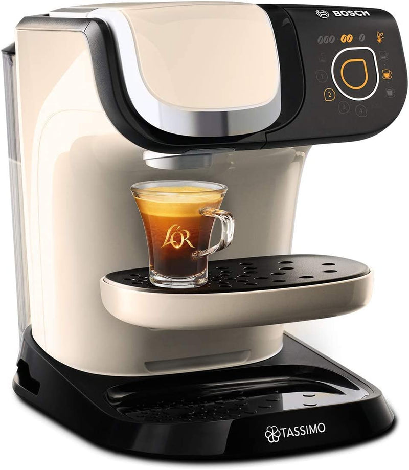 TASSIMO Bosch My Way 2 TAS6507GB Coffee Machine, 1500 Watt, 1.3 Litre - Cream