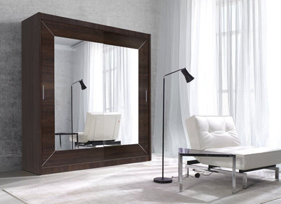 Abel 2 Door Mirrored Sliding Wardrobe  3 Colours