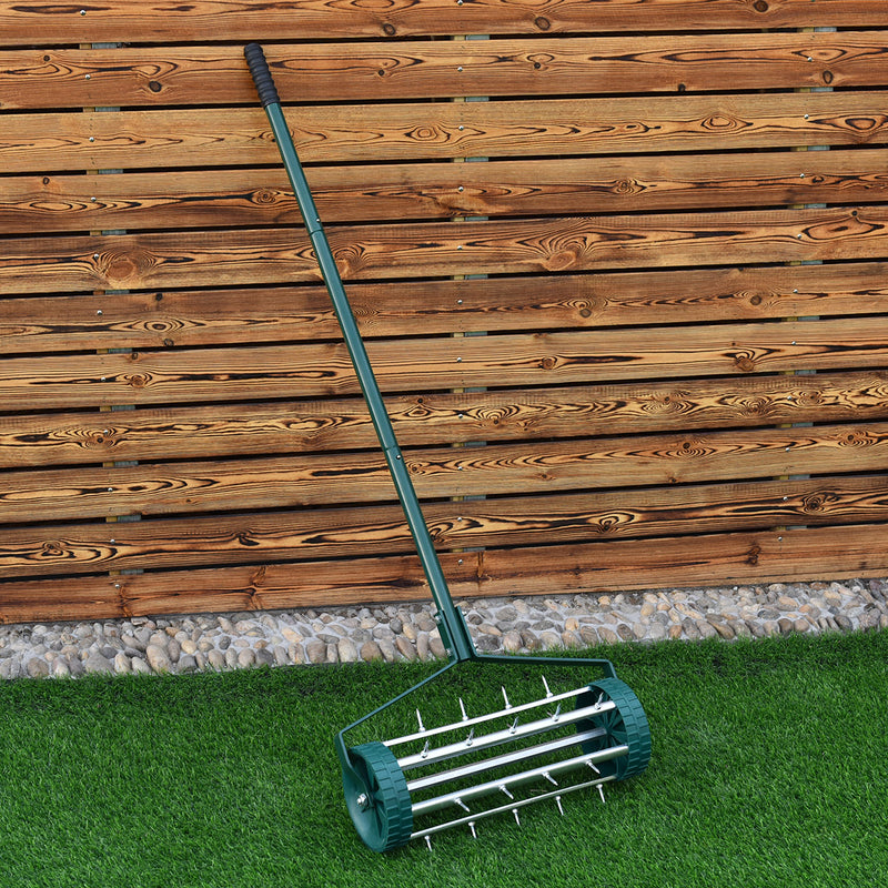 Heavy Duty Rolling Grass Lawn Garden Aerator